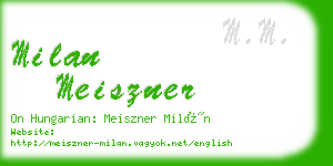 milan meiszner business card